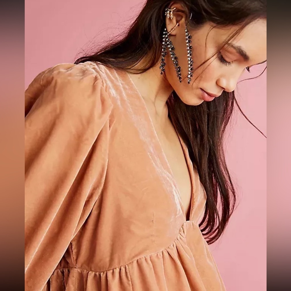 Free People Rust Mini Dress - Picture 4 of 6